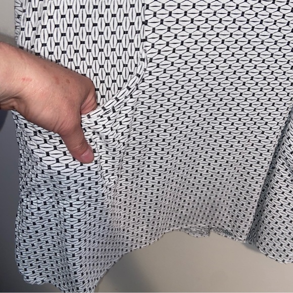 Habitat Top Shirt Womens Large Textured Stretch Pockets Lagenlook Mature Modest - Picture 6 of 12